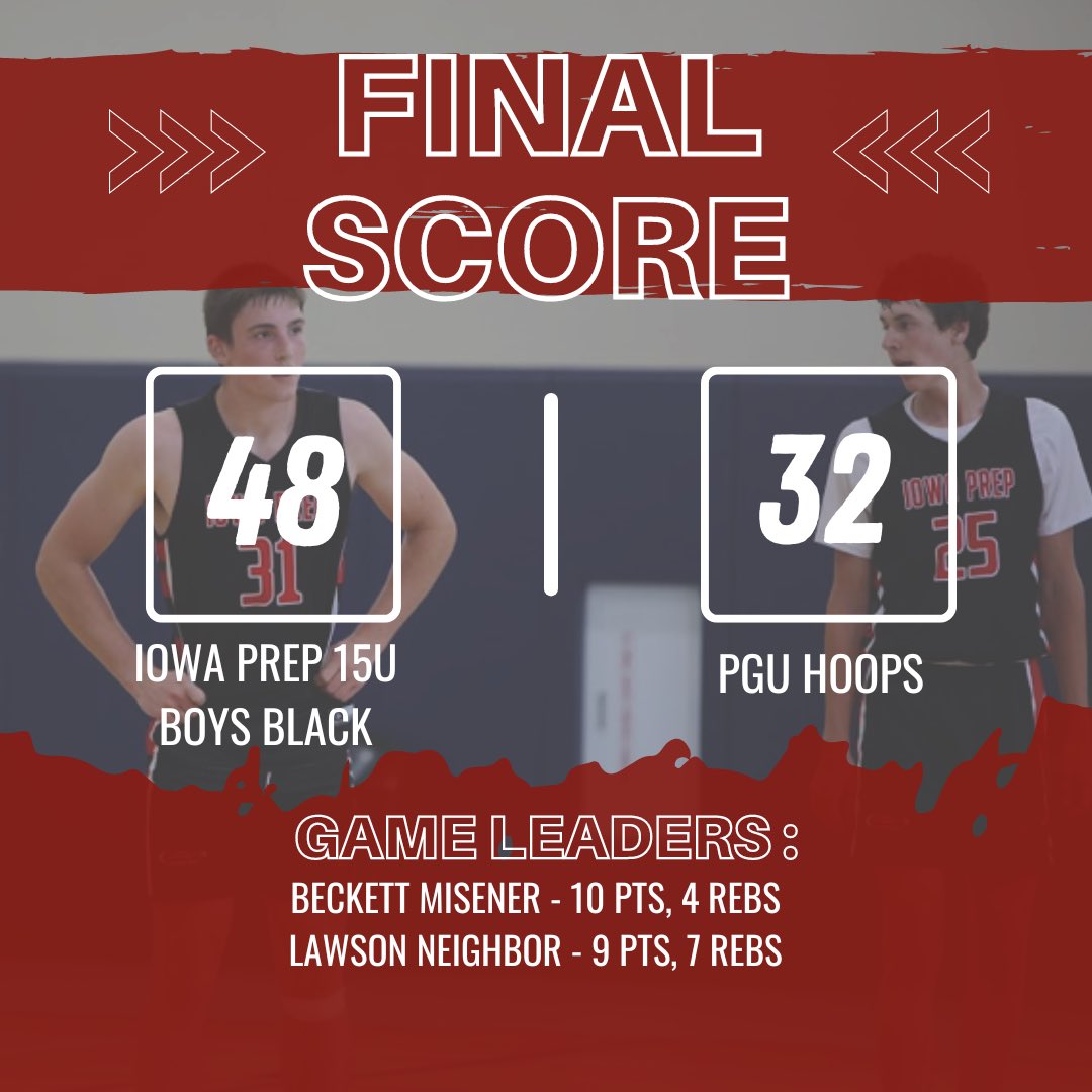 TNT5Basketball's tweet photo. Final: Iowa Prep 15U Boys Black https://t.co/sssMNAZgwS