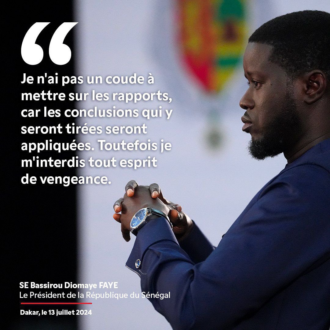 Lembedellectuel's tweet photo. Le Président de La République Son Excellence Bassirou Diomaye Faye s’exprime sur les différentes problématiques auquelles le pays est confronté, face à la presse nationale.

“Je vous le dit, il y aura renégociation des contrats portant sur les ressources naturelles”

#LeProjet https://t.co/XPo2FNTc5P