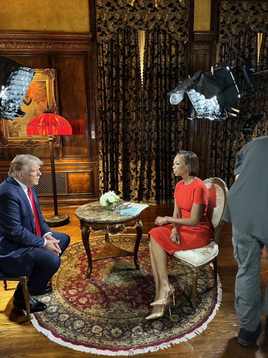 HARRISFAULKNER's tweet photo. I’m in West Palm Beach, Florida.Spent the day at Mar a Lago with President Trump. Was with him minutes before he left for Pennsylvania. He was so excited to go see voters in Butler, PA. He joked and told me our extended interview “will be a ratings grabber— please play it for the people Harris.”
      Pray for our nation’s 45th POTUS 🙏