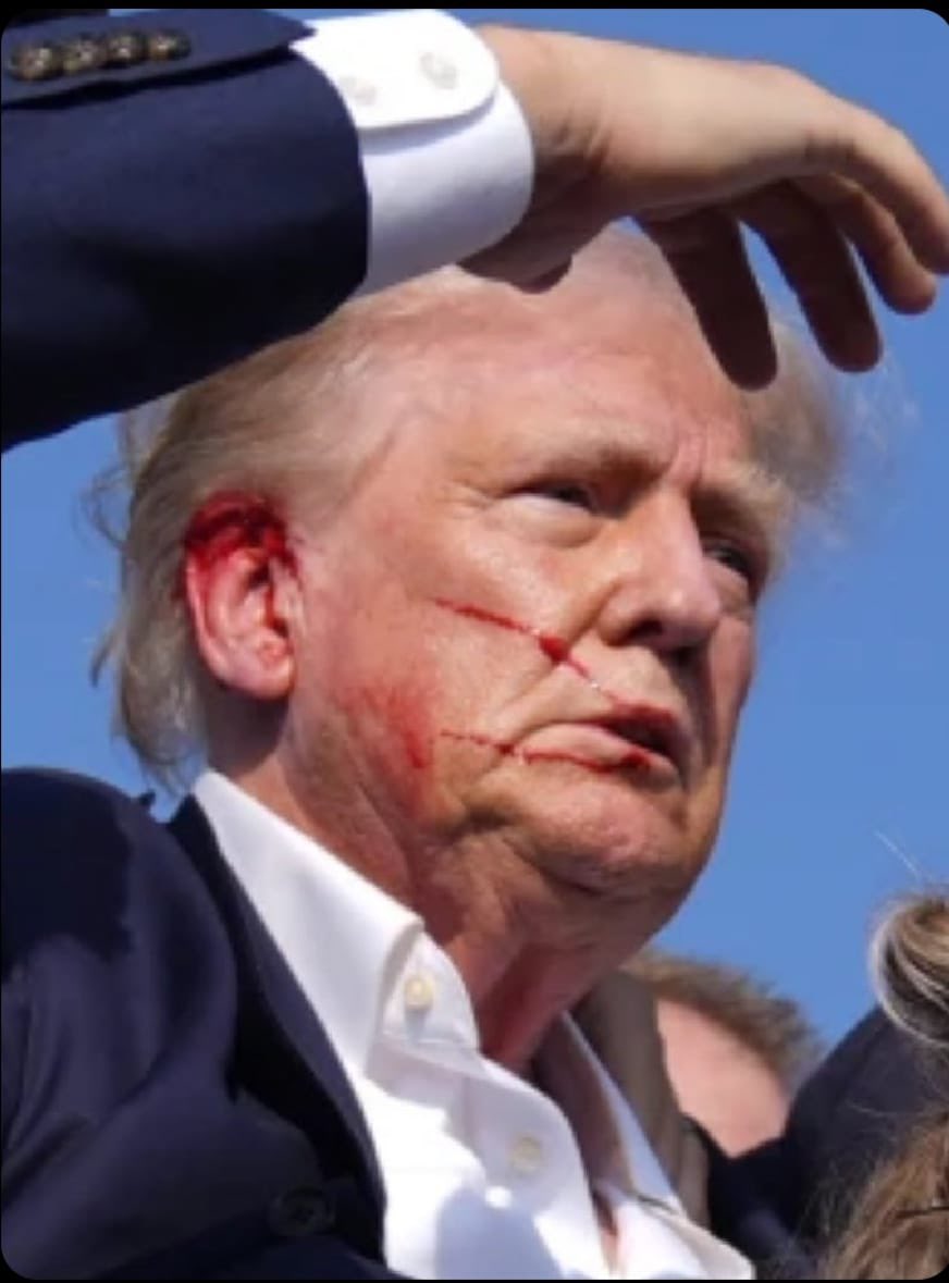 cocando's tweet photo. Atentado contra Trump, presuntamente con un arma de corto calibre, desata interrogantes: ¿Como burló el que disparó los detectores de metales del Servicio Secreto? ¿Quien ordenó el atentado? Sin dudas, un evento que cambia el juego electoral en Estados Unidos. https://t.co/EGtamgsav5