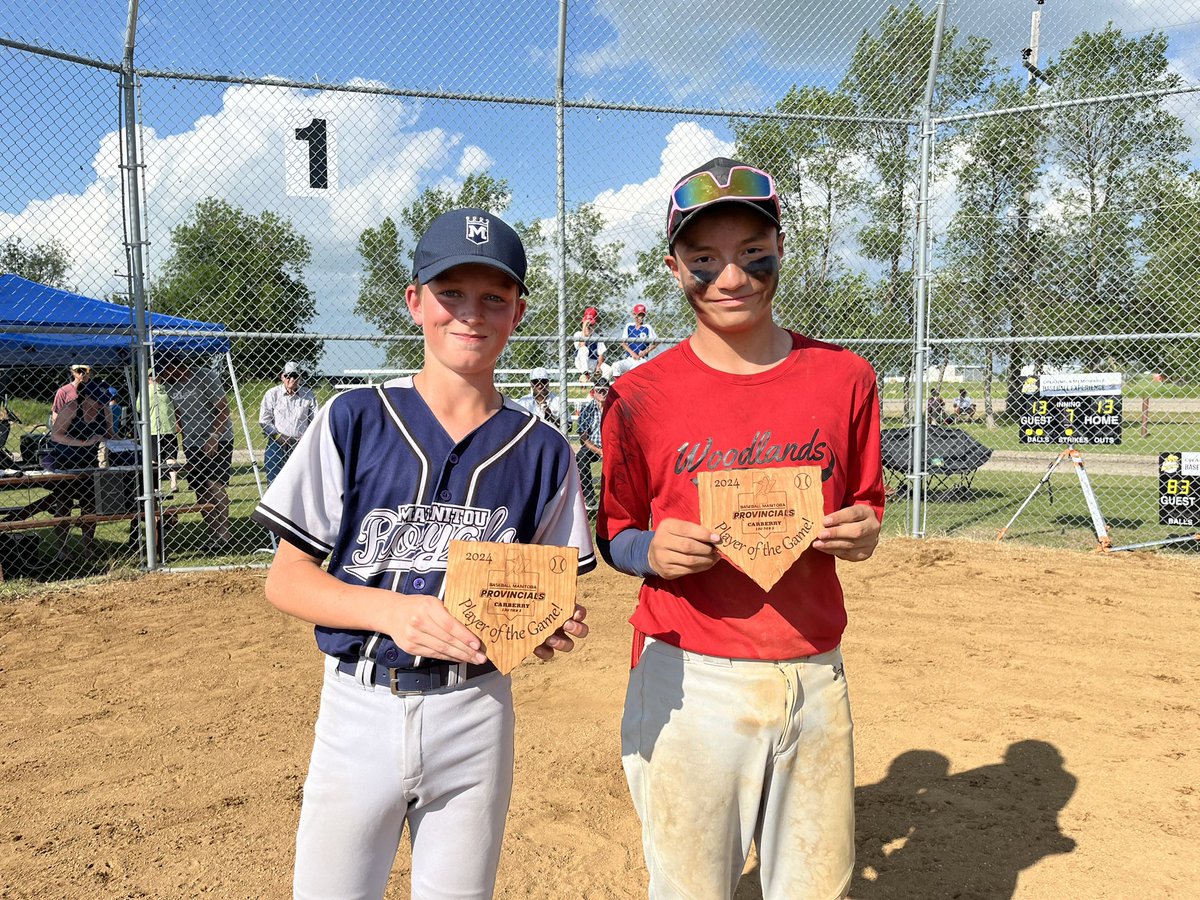 CMBProvs's tweet photo. Results!!

G15 - Manitou 14 vs Woodlands 13
G16 - Carman 5 vs Deloraine 4
G17 - Brandon 21 vs Neepawa 11

POG - Carman #19 Christian Isfeld
POG - Deloraine #16 Duncan Palmer https://t.co/ncKEM2oFI0
