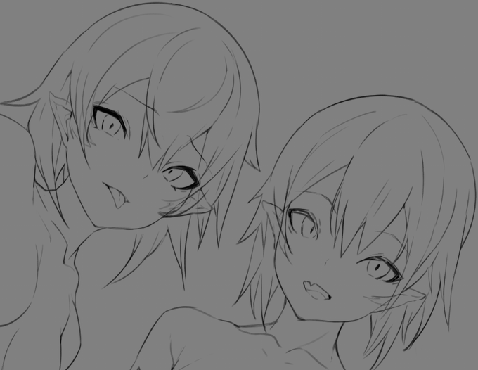 最近こういう顔が描きやすくてしっくりくるな 