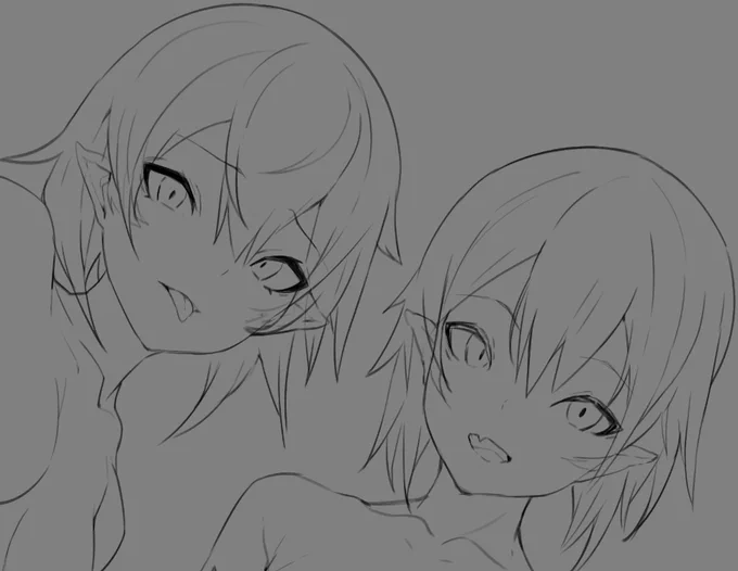 最近こういう顔が描きやすくてしっくりくるな 