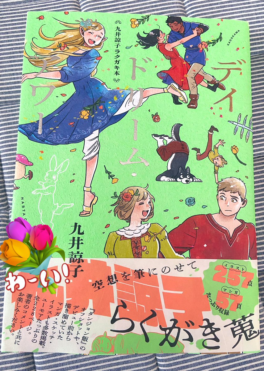 果たして、この本からダンジョン飯に入る人はいるのだろうかと思いつつ、表紙を見て気になってしまったので描いました。表紙からすでにワクワクできる素敵なイラスト本だ。 
