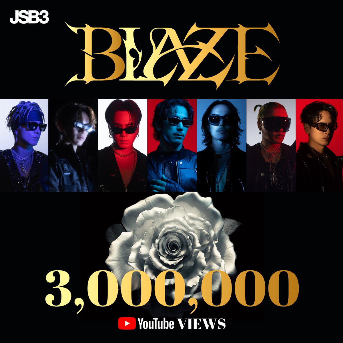 jsb3_official's tweet photo. 'BLAZE' Official Music Video 3million views❤️🔥
https://t.co/98BltNL8LS
#BLAZE3M #ThankyouMATE🌹
#BLAZE #三代目JSOULBROTHERS https://t.co/Tc4xBN0Gqn