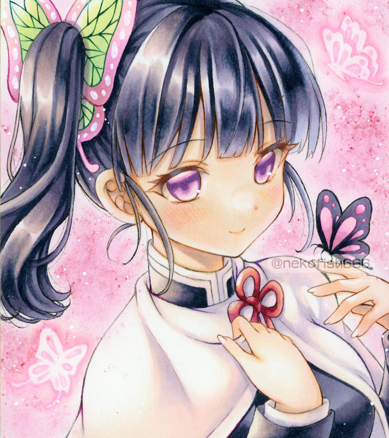 栗花落カナヲ「#鬼滅の刃#栗花落カナヲ #アナログイラスト 」|ねこ魚のイラスト
