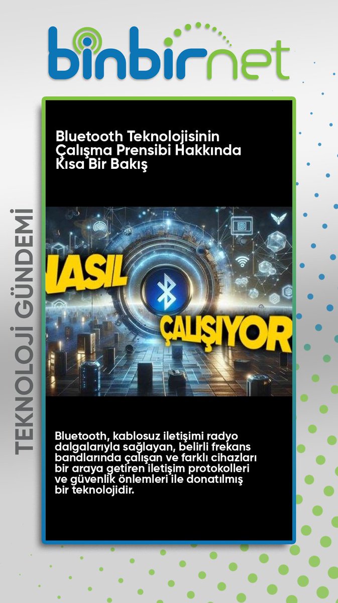 binbirnet's tweet image. Kulaklığımızdan Arabamıza Kadar Pek Çok Yerde Kullandığımız Bluetooth Tam Olarak Nasıl Çalışıyor?
 Haberin Devamı İçin binbirnet.com.tr/blog.html 
#BluetoothTeknolojisi #Kablosuzİletişim #Veriİletimi #BluetoothLE #GüvenlikÖnlemleri