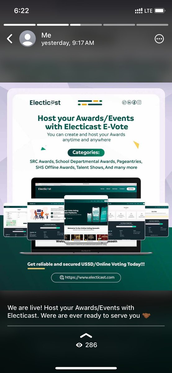 ElecticastEvent's tweet photo. @thenanaaba Host your Awards/Events with Electicast E-Vote.
You have the flexibility to create and host your awards at any time and from any location. 
Our services cover various categories,School,Organizational Awards, Pageantries, SHS, et al. 
https://t.co/glhLUfLDtw info@electicast.com https://t.co/jym90sbWzq
