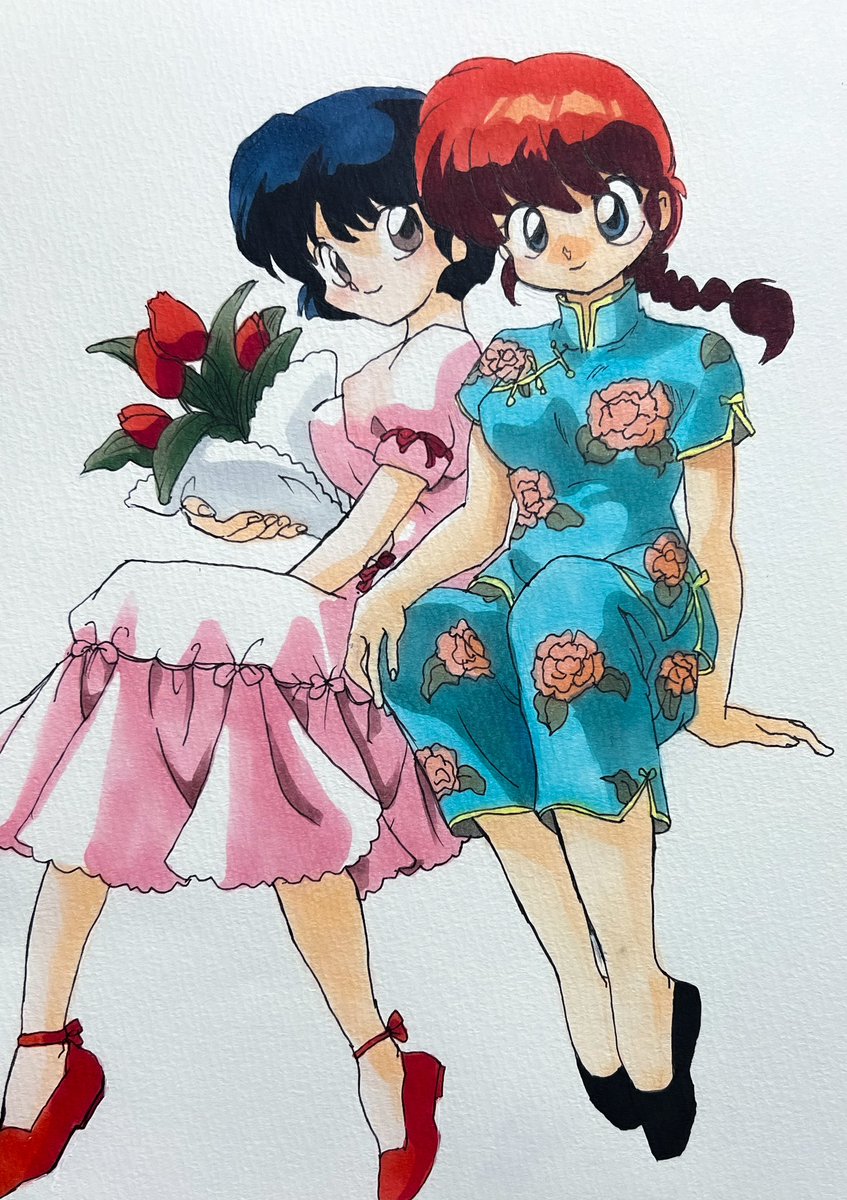 #らんま
＃模写

アニメ楽しみ🐼