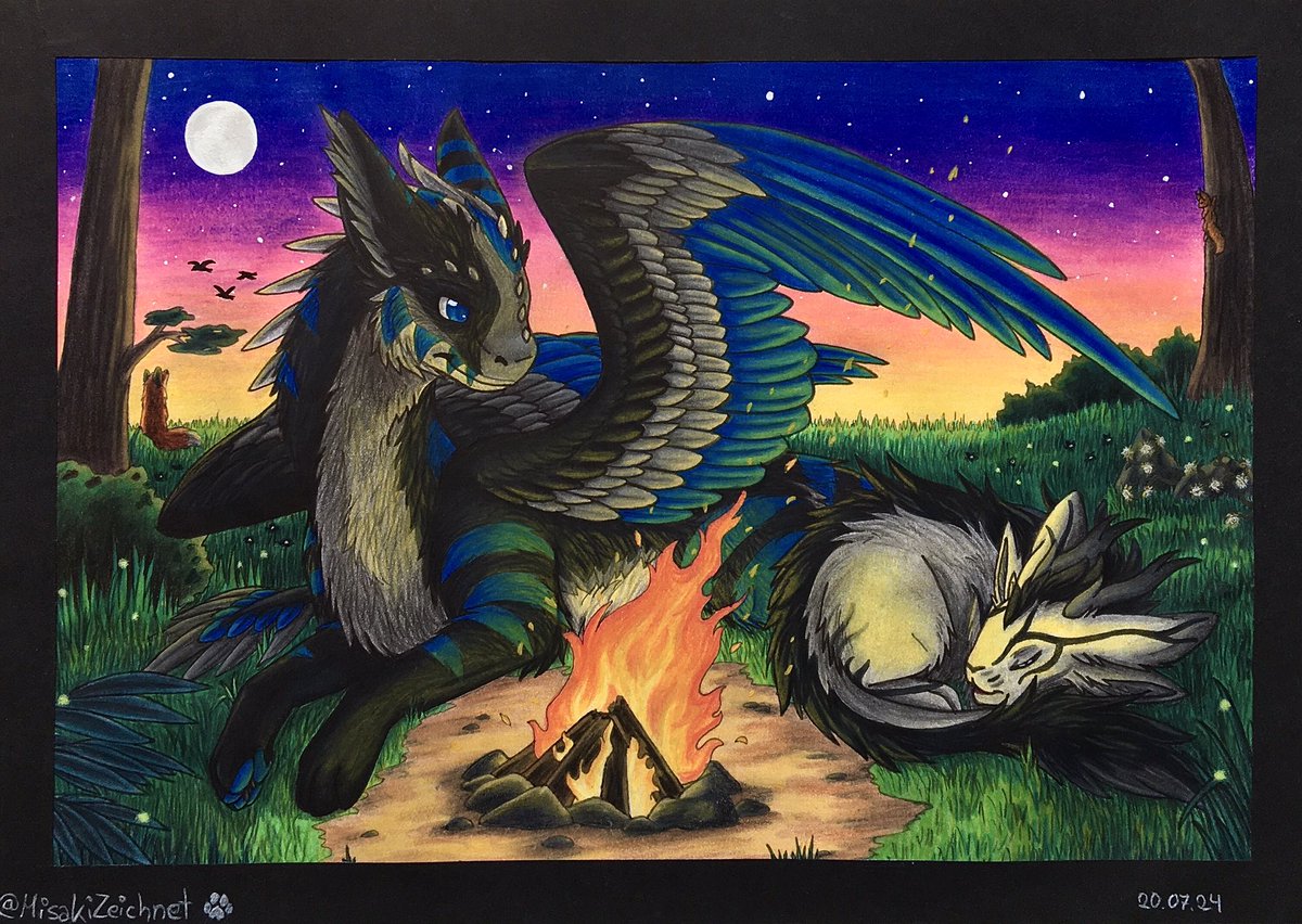 Another fullart but as an art trade for <a href="/ChimotOwO/">Chimoto 🔜Gdakon</a> qwq 

Hope u guys like it too ^^
#furryart #furry