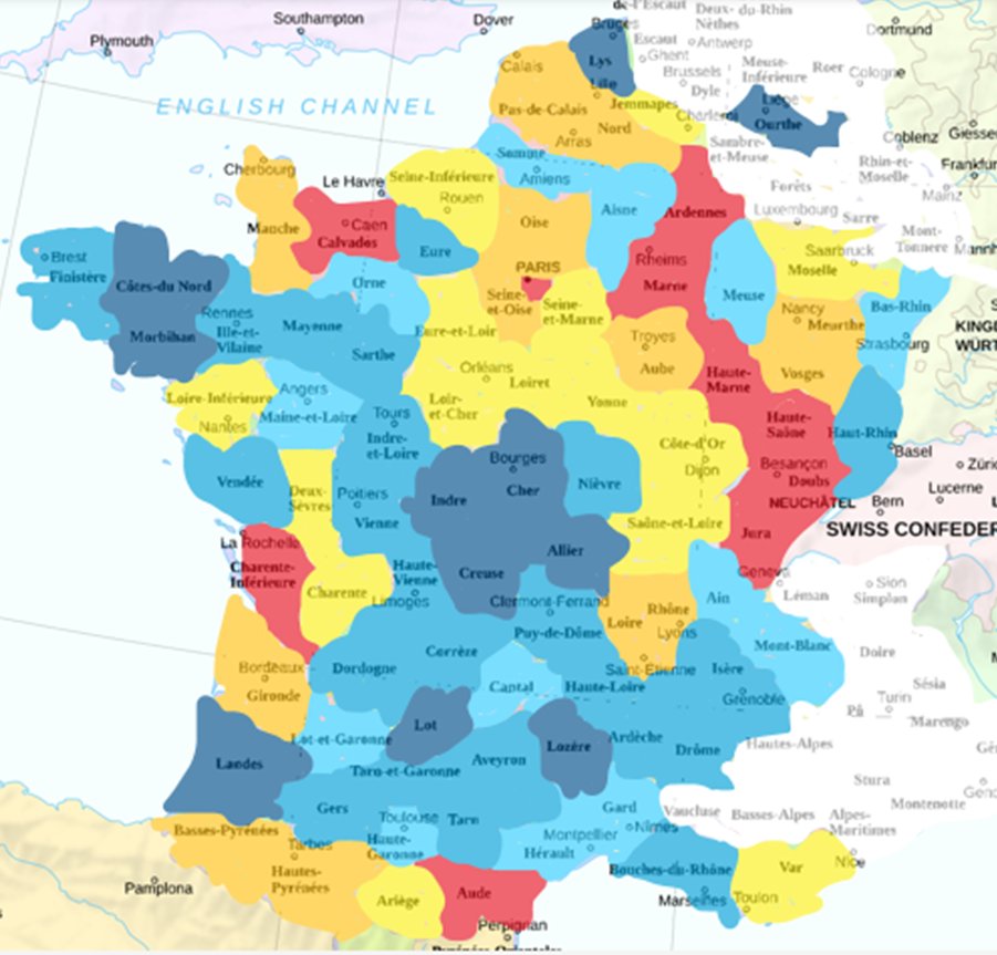 GraemeCallister's tweet photo. Some initial findings on Napoleonic promotions:

This map indicates the likelihood of promotion to NCO rank for men from each department in Napoleonic France. 

Coming from the north-east was clearly something of an advantage. 1/ https://t.co/LkrOtjVb92