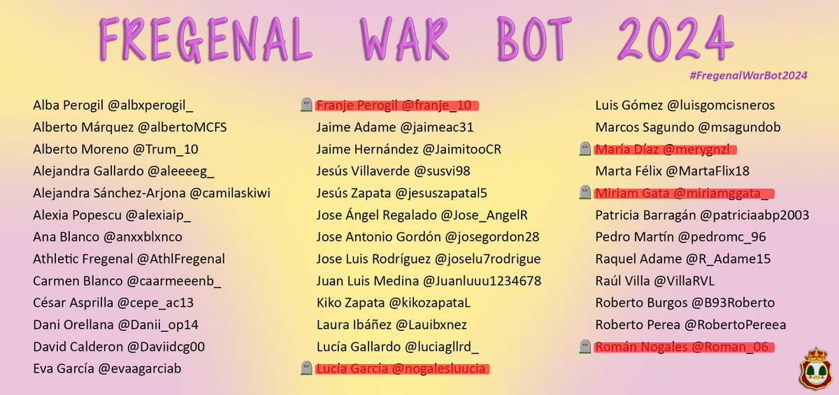 FREGENAL WAR BOT tweet media
