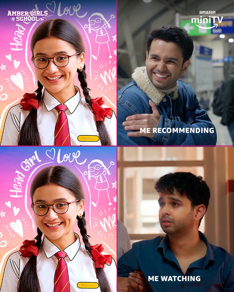 amazonMXPlayer's tweet image. recommend karte time 😍❤️ dekhte time 🥲💔

ye saare AMAZING shows available hai for FREE only on Amazon miniTV!

#AmberGirlsSchool #TujhpeMainFida #Jamnapaar #HalfCA #ThankYouDoctor #AmazonminiTV #StreamingNow
