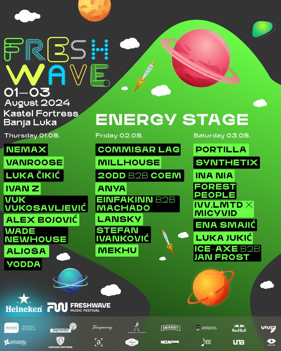 freshwavefest's tweet photo. Energetic, synergetic, and definitely unapologetic, Energy Stage is sorry not sorry for all the things it will be doing to you for three days straight! 🙂‍↔️🙌

From August 1st to 3rd, this lineup will make you lose your mind, breath, and sleep. 😈 https://t.co/GvH33ApHFw