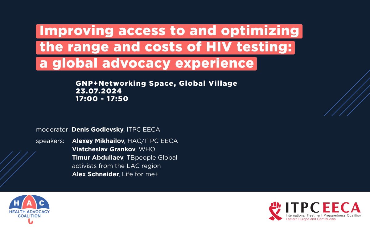 HACEECA's tweet photo. Looking forward to meet hundreds of colleagues from all over the world, let us present another session at #AIDS2024🙃 We believe that to #PutPeopleFirst it is extremely important to share the best practices related to reducing costs and improving accessibility of #HIV testing, ⤵️ https://t.co/2gSwrwc5dS