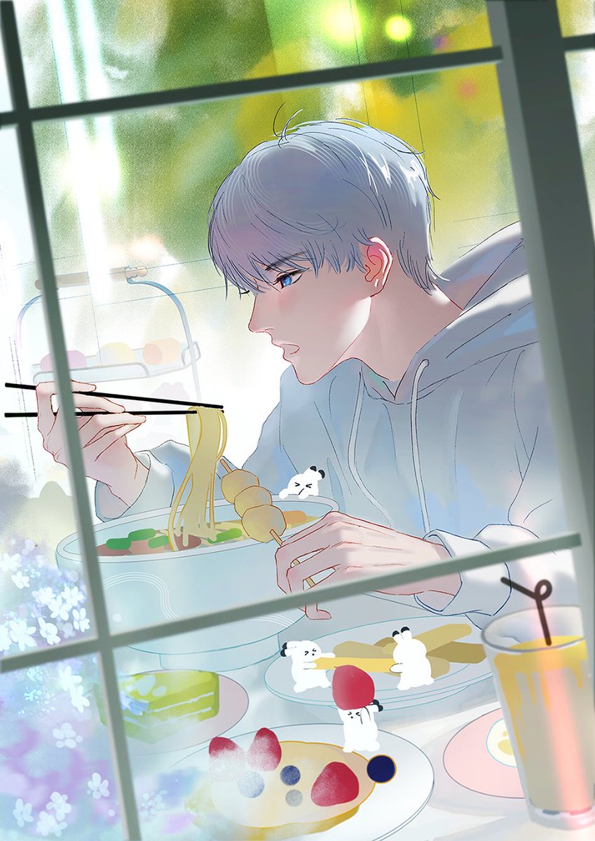 jin_xia58915's tweet photo. 好险，差点饿死。#恋与深空 #沈星回 https://t.co/qmtEA5gPDo