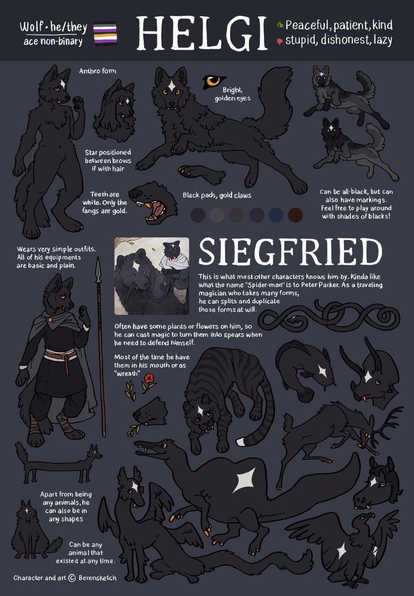 Berensketch's tweet photo. Forgot to upload final fursona ref!! Here he is <333 https://t.co/R42dnBLwqh