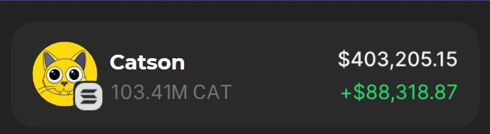 CatsonOnSol's tweet image. Airdrop 1M token $CAT

Popcat gonna hit 1$ and become the first cat hit 1B$ and 1$. It will push all $CAT to the moon and you know what we called this project today. Its $CAT, its bullish and its not pussy. So come and join via these rules: 🔽🔽🔽

#CatOnSol $CAT $POPCAT $MINI