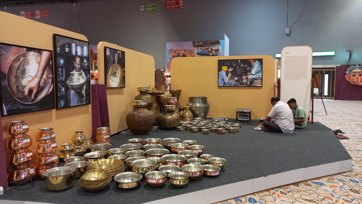 IHMGOA1's tweet photo. Finishing touches to the exhibition hall before inauguration World Heritage Committee at Delhi https://t.co/COuSv31efT