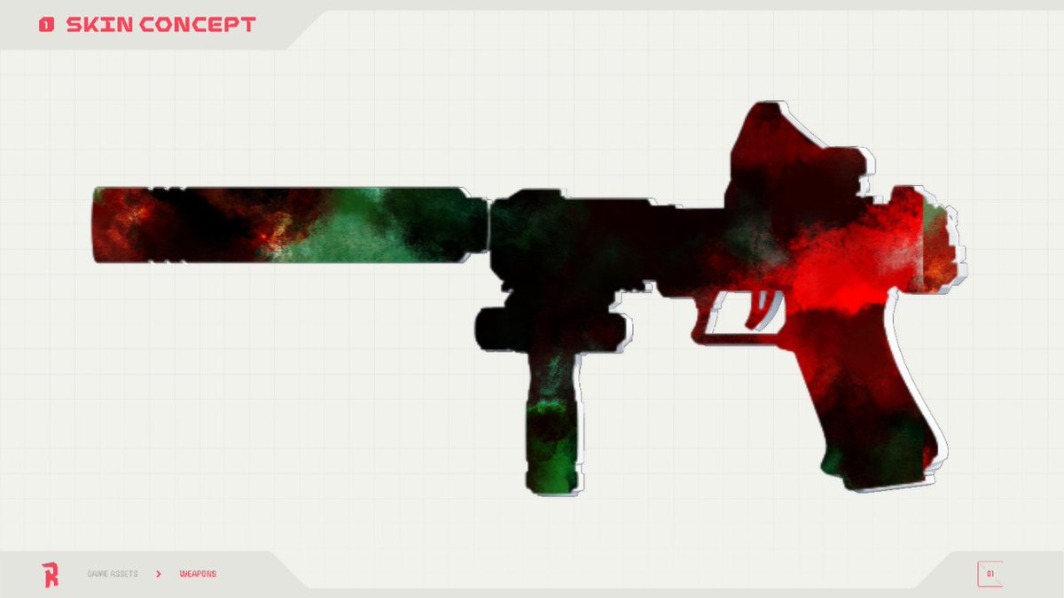 toyink408's tweet photo. My entry for the @playrevived weapon skin design event... LFG! #Revived #STRIFEST @playrevived https://t.co/fCKHpCIUlS
