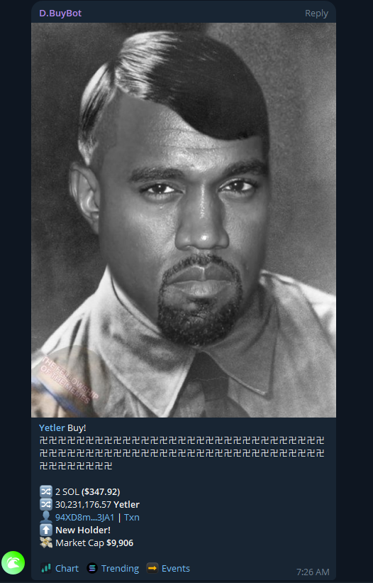 0xRez_'s tweet photo. It's starting anons, don't get left behind, this will jump to 100-500k in no time...
#YETLER $YETLER
https://t.co/88QftyeSgl https://t.co/BxMjWGd4Oy