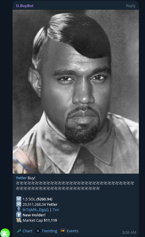 0xRez_'s tweet photo. It's starting anons, don't get left behind, this will jump to 100-500k in no time...
#YETLER $YETLER
https://t.co/88QftyeSgl https://t.co/BxMjWGd4Oy