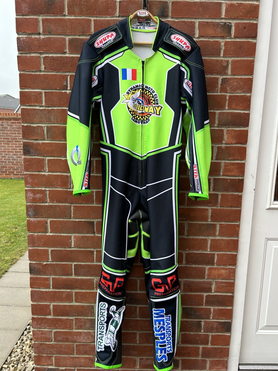 StekProducts's tweet photo. Latest suit to leave the workshop. Thank you Dorian Goret, and good luck this season👌🏼 @dorian_grt47 #stekproducts #Speedway #Grasstrack https://t.co/Tr89CO3Fcp