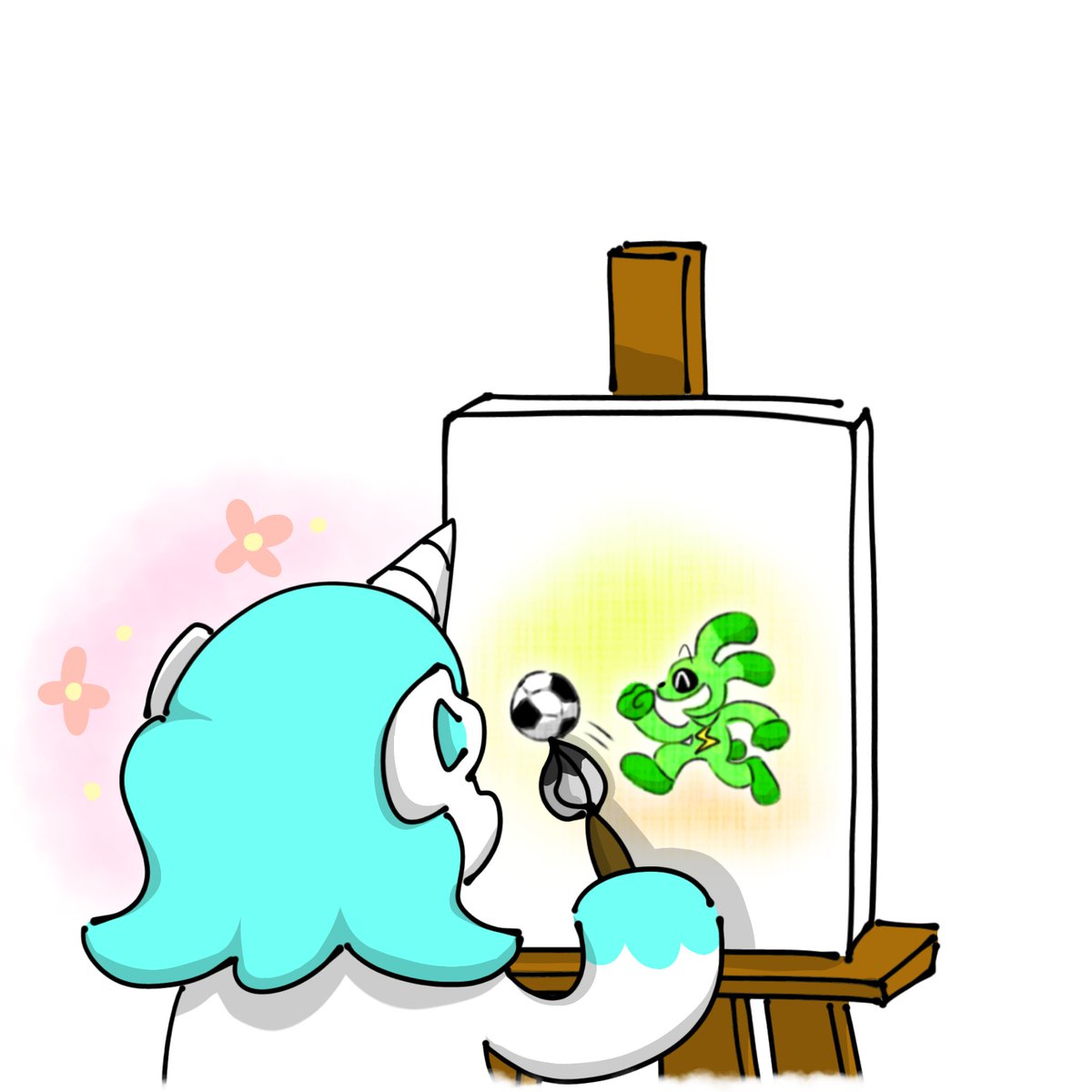To__Vo's tweet photo. J🦄 &amp; P🐰
#hoppyhopscotch #craftycorn https://t.co/nmaQlt57yo