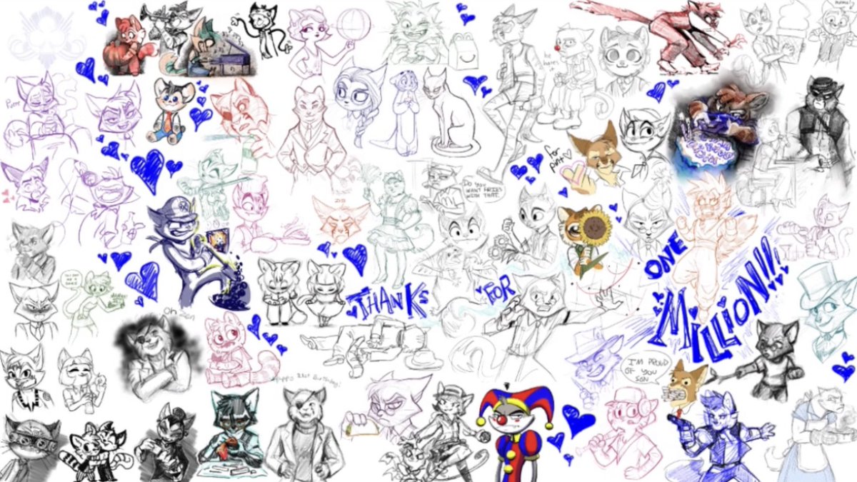 LackadaisyNews's tweet photo. Here’s a compilation of doodles from tonight’s Lackadaisy stream! #Lackadaisy #LackadaisyCats https://t.co/piCIveh4lv