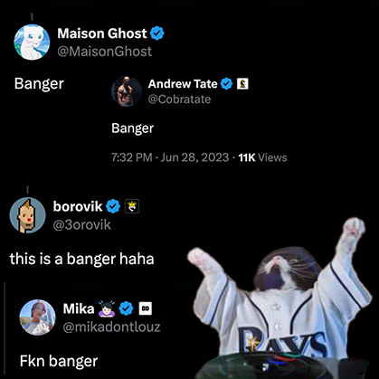 BangerOnSOL's tweet photo. Welp. We got Another $BANGER

Lol https://t.co/vqYnFGC4R5