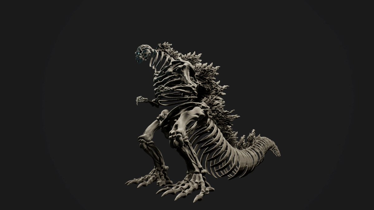 JimmyCultist's tweet photo. Ghost Godzilla's Skeliton. I used it in the final scene of my campaign so I decided to turn it into a playable skin for the character.
#MadeInDreams
#Godzilla
#Godzillafanart
#GhostGodzilla https://t.co/KlNKek0lq3