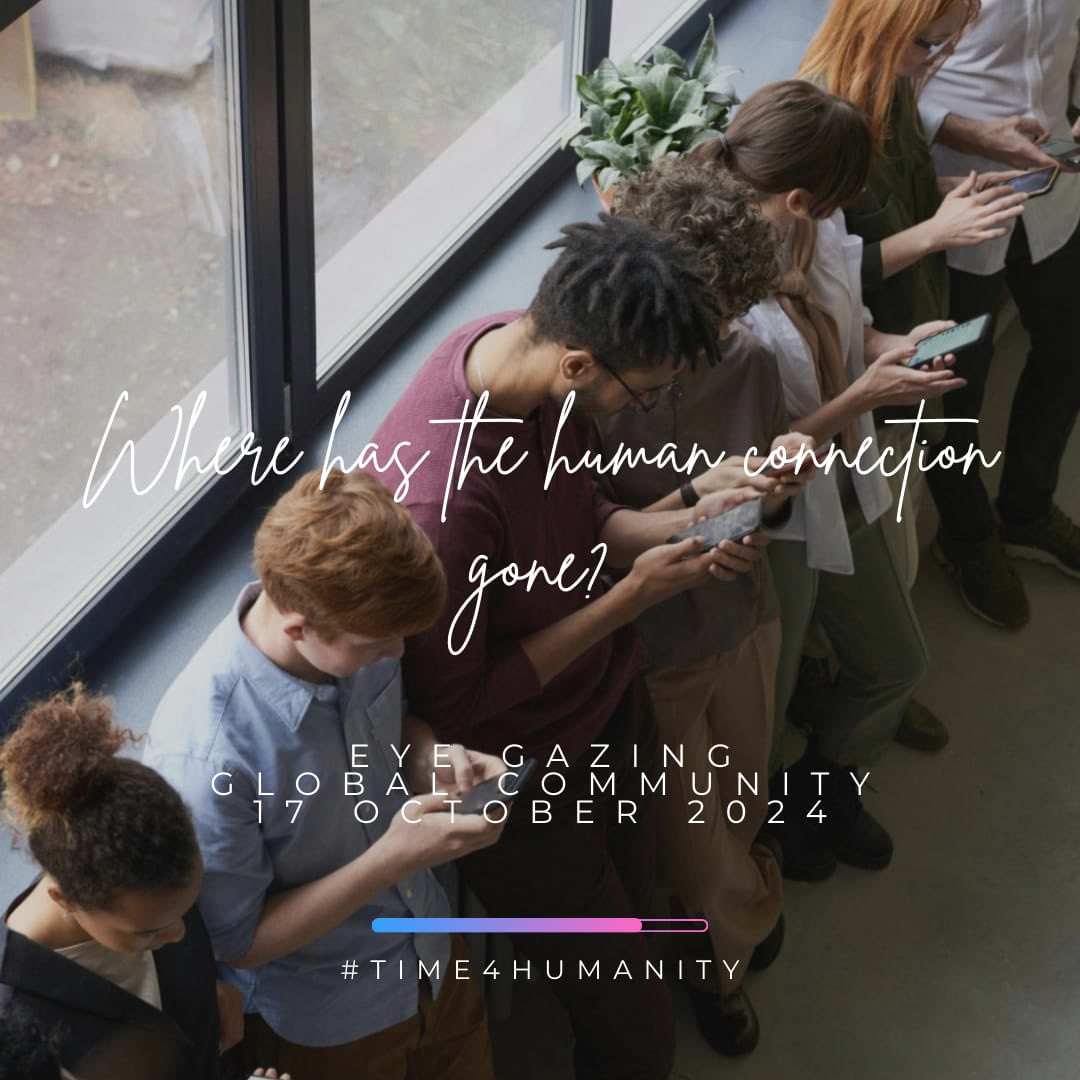 samiealachrafi's tweet photo. Based on a life expectancy of 76, an average person will spend 12-years staring at their phone screens over their lifespan.

That's why we will be hosting eye gazing sessions around the world on 17th October. 

Join us and let's reclaim human connection.

#time4humanity https://t.co/oUPricqICY