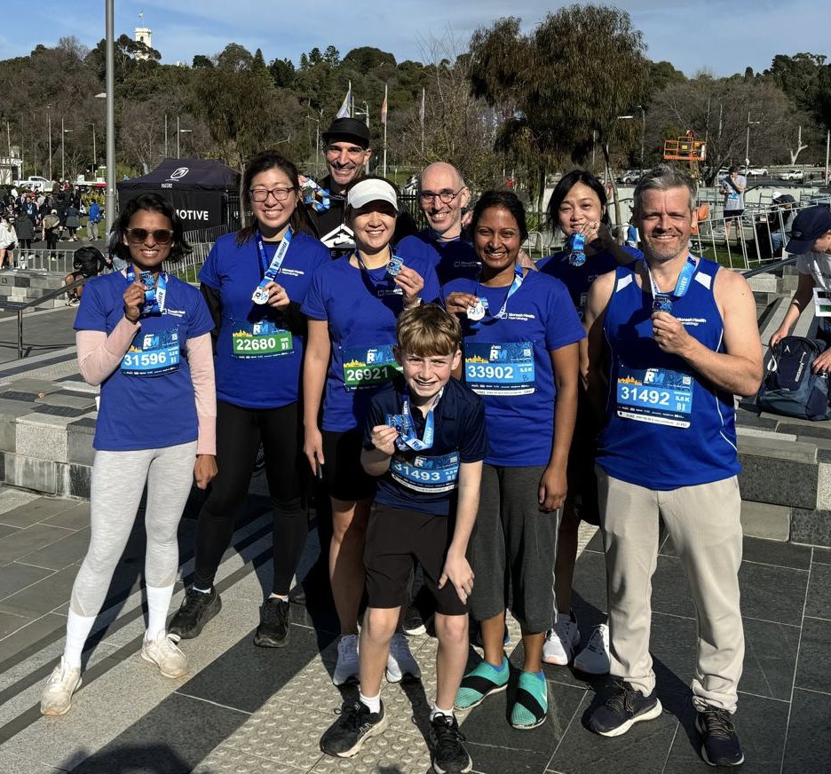 DrGarethGregor1's tweet photo. Thanks to those that contributed! 🙏 Great job by our team (some shown here) and a questionable pacer that pushed me to a PB! 🎉  @MonashHealth https://t.co/4gw3rTFEL1