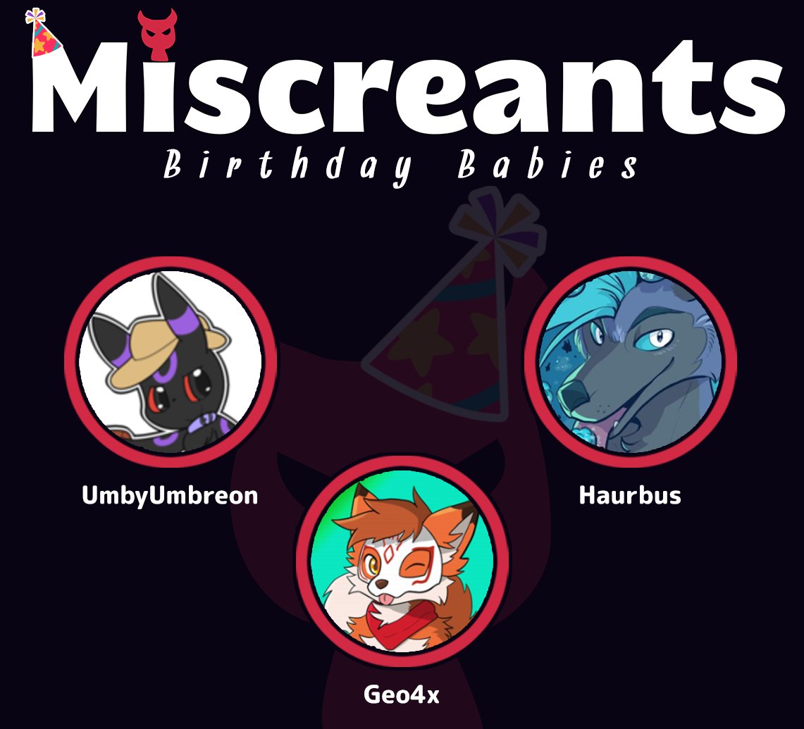 Its August babyyyyyy 
everyone's least favourite month

but here to celebrate we got our favourite doggie <a href="/UmbyUmbreon/">bsky.umby.dog 🐶💜</a> AND <a href="/Haurbus/">Its called a Kuerial</a> celebrating their birthday on the same day!! the 19th!!

Then later in the month comes <a href="/Geo4x/">Geo4x (fox)</a> with his birthday on the 26th!! woah!!!