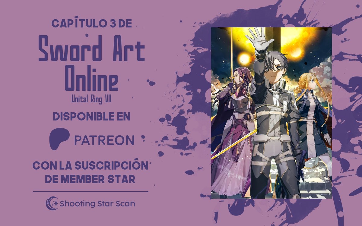 ✨Actualización Patreon✨ 

Es de nuestro agrado informarles que ya tenemos el capítulo 3 de SAOUR en nuestro Patreon para nuestros subs de paga ✨

Antes de que nos linchen 😐

patreon.com/posts/sword-ar…
