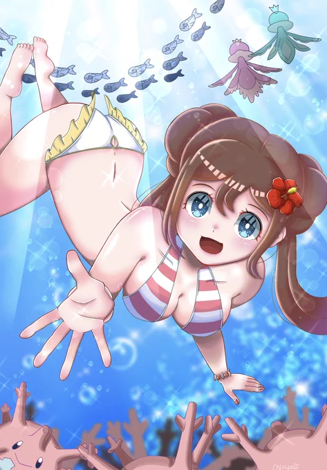 暑いので涼し気なイラストを再掲 涼しくなぁれ～