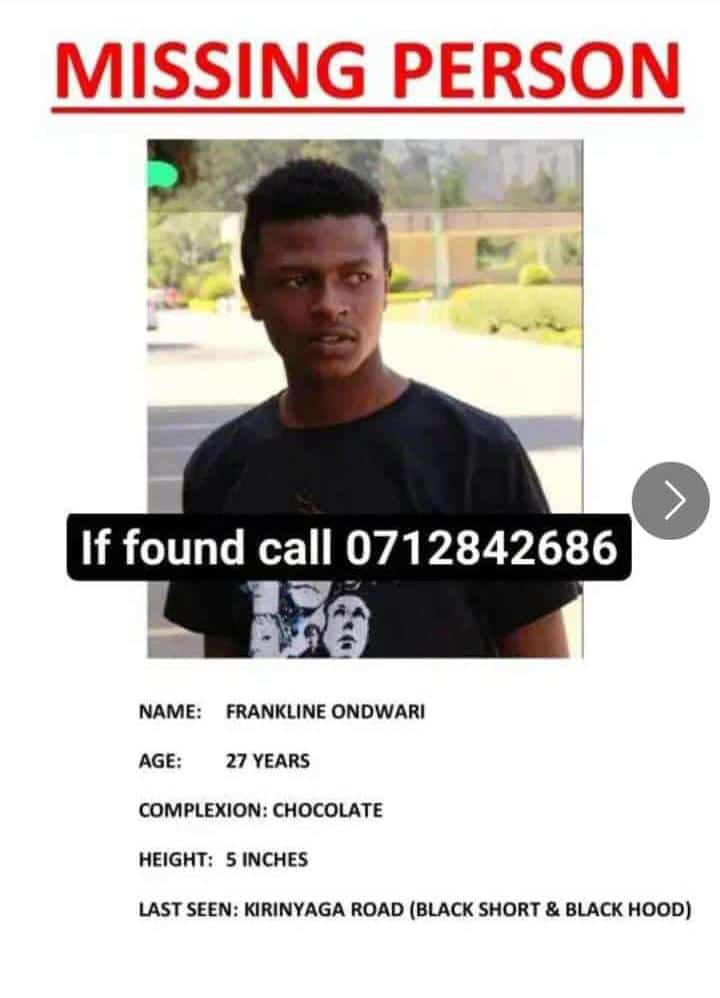 EugeneOngeri's tweet photo. Ladies and gentlemen when you see this kindly REPOST and share widely. Any information about this young man will be apprecitated 🙏
@MReportcenterKe @kimaiyo @Honeyfarsafi @C_NyaKundiH https://t.co/o3EGBRJNKi