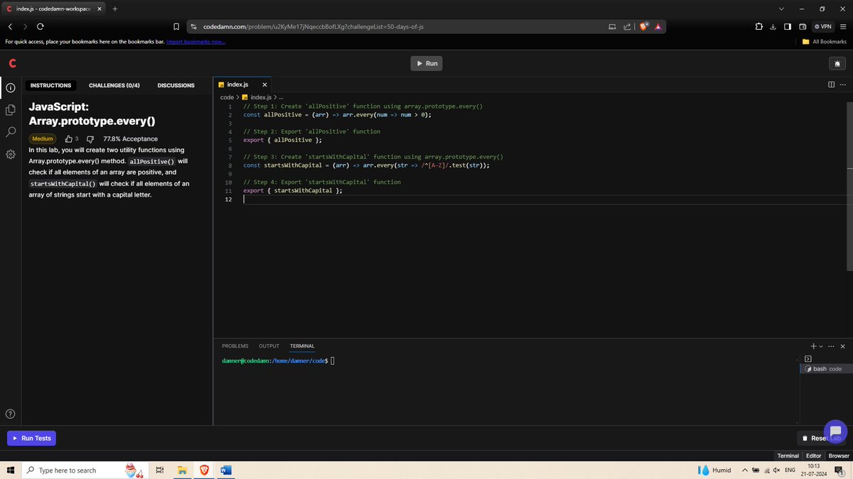 rohan_sh0808's tweet image. 🎉 Day 40 of the JavaScript Challenge by @codedamn got Completed!
💪Started strong with the basics and feeling pumped for what's ahead. Bring on the next challenge!
📌GitHub:github.com/RohanShrivasta…
#javascript #codedamn #codingprogress #dailychallenge