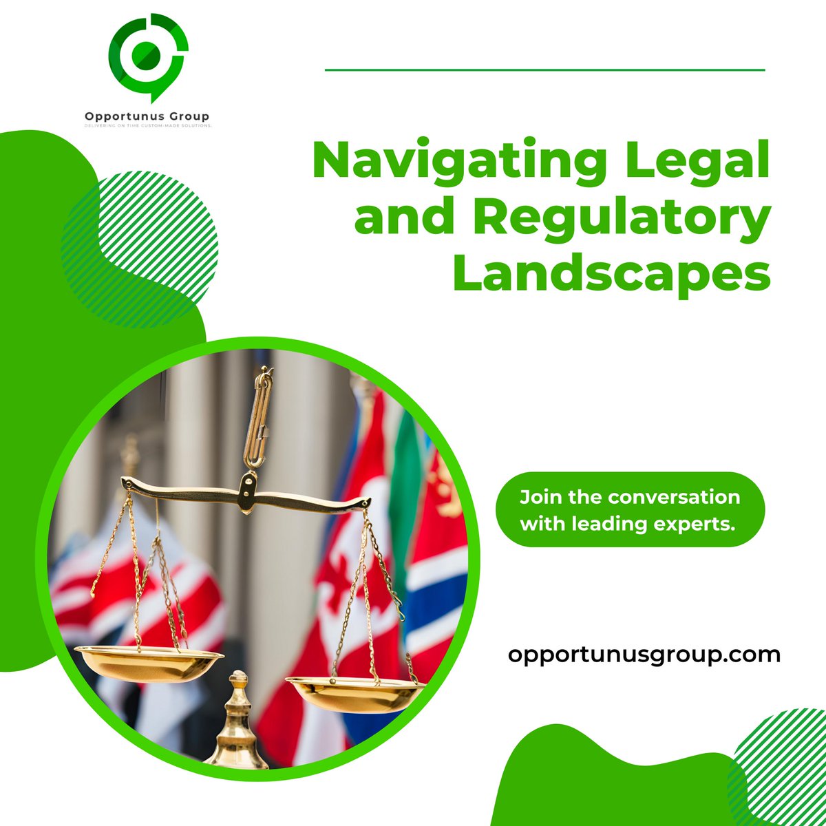 OpportunusGroup's tweet photo. Compliance with international laws is crucial for successful expansion. Consultants ensure your business adheres to all legal requirements, minimizing risks.
#LegalCompliance #GlobalRegulations #ConsultingExperts https://t.co/iIC36GIHYm