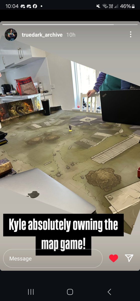 Finished GMing a game yesterday, then went out to dinner with my dad, and as I was getting into bed, I went on Instagram and see one of my players had posted this and my heart was so full