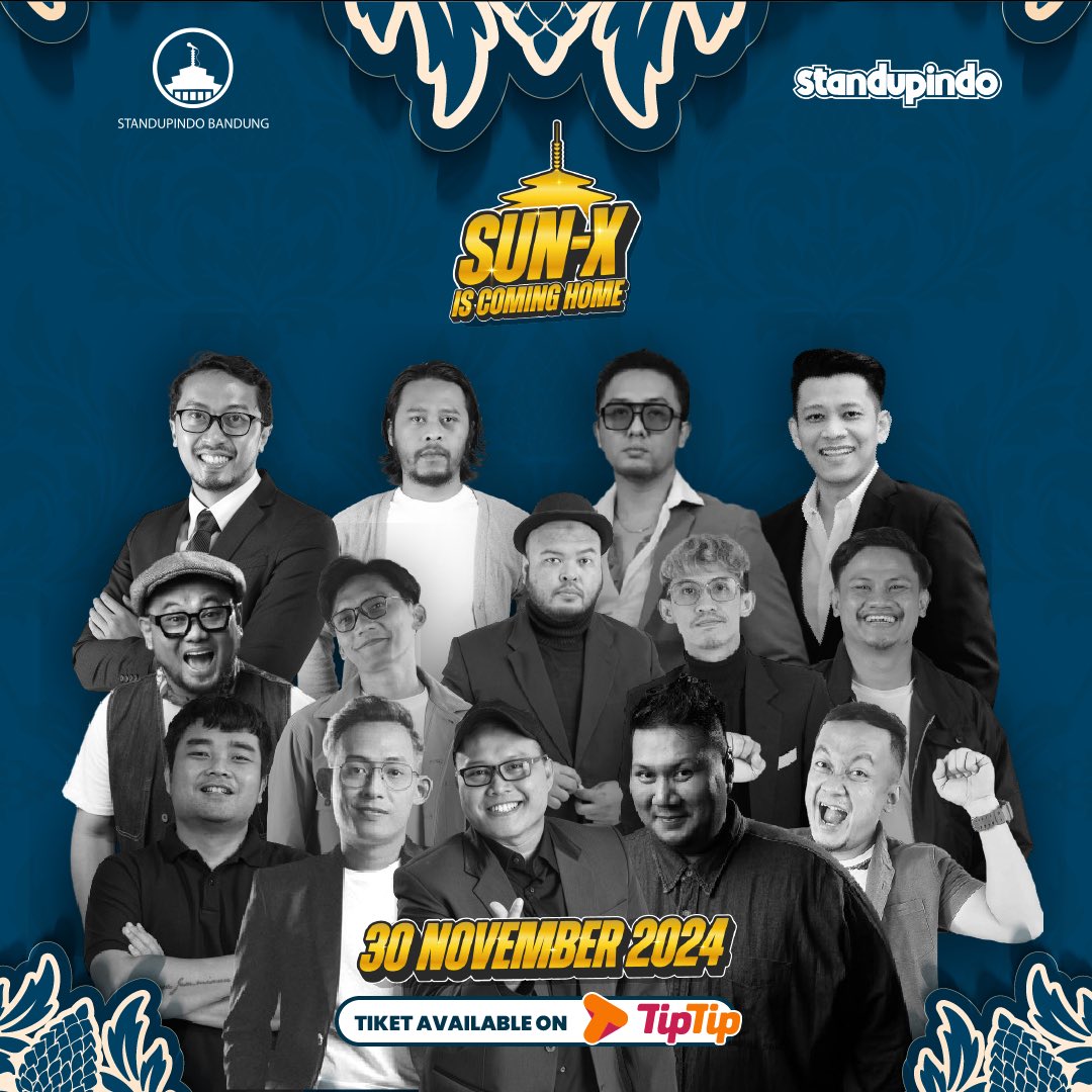 StandupIndoBdg's tweet photo. Barudak Bodor, penjualan tiket early bird #SUNXBDG akhirnya resmi dibuka!! 🤗🥳 

Langsung aja cek website/aplikasi @tiptipid atau bisa klik link di bio kami. Lesgo abisin tiketnya sekarang jugaa!! 😍🔥😍🔥

#SUNXBDG
#ISCOMINGHOME https://t.co/wa6ZMDYTDn