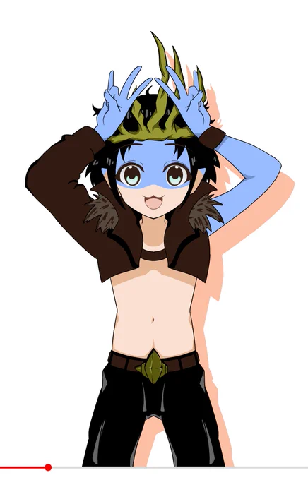 MtG絵。アニメ「しかのこのこのここしたんたん」から。オーコです。 