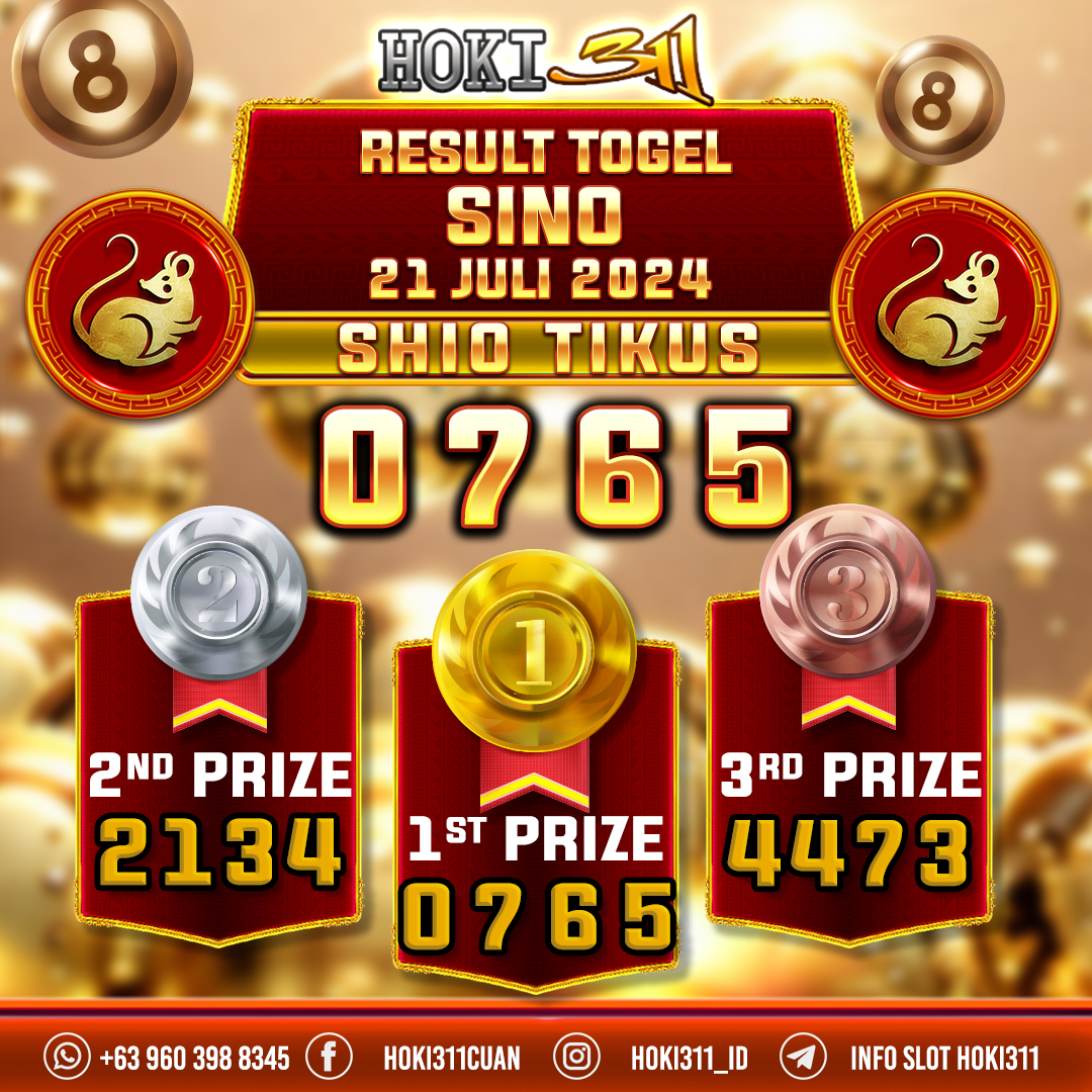 hoki311's tweet photo. SINO RESULT 21 JULI 2024 : 0765

SHIO  : TIKUS 

1st Prize         : 0 7 6 5 
2nd Prize        : 2 1 3 4
3rd Prize         : 4 4 7 3

Pasang angka keberuntungan anda di #HOKI311
⚠️ Link Daftar :   https://t.co/gK6zVsUVJ4 https://t.co/qnI8ffIrDu
