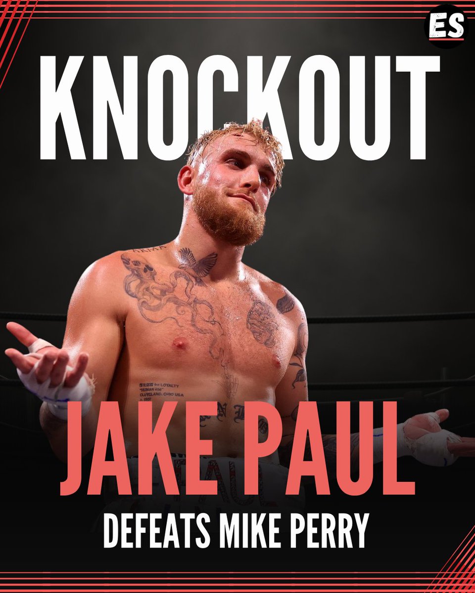 ES_sportsnews's tweet image. Jake Paul KNOCKS OUT Mike Perry in Round 6!! 😳

#PaulPerry #JakePaul #MikePerry #Boxing #CombatSports