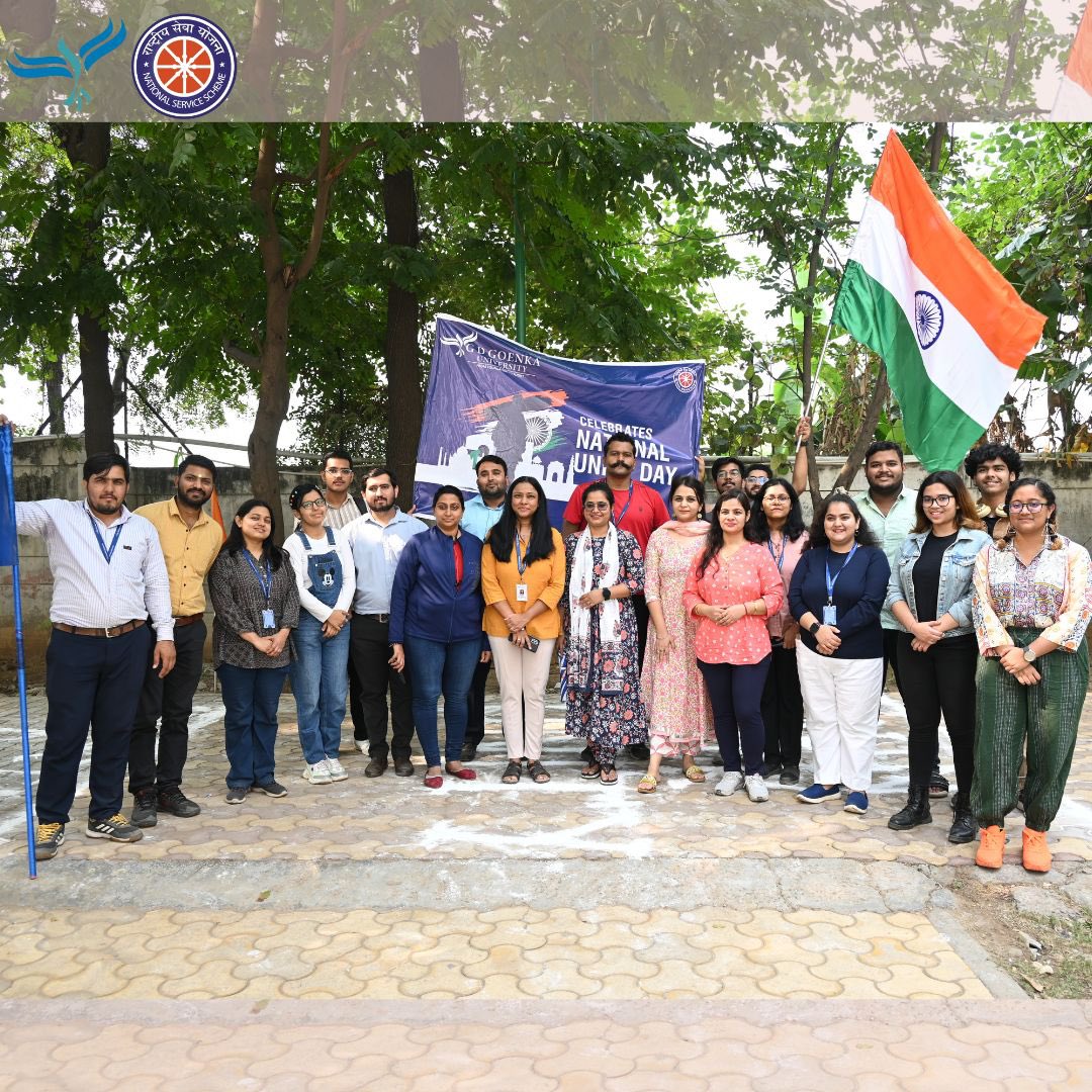 NSSgdgu's tweet photo. The NSS Unit of GD Goenka University celebrated #NationalUnityDay🇮🇳 on October 31, 2023 with great enthusiasm.

The highlight was a vibrant walkathon across the university grounds, symbolizing strength in unity and honoring Sardar Vallabhbhai Patel's contributions. 
@NssrdD https://t.co/cnvvj1FiWJ