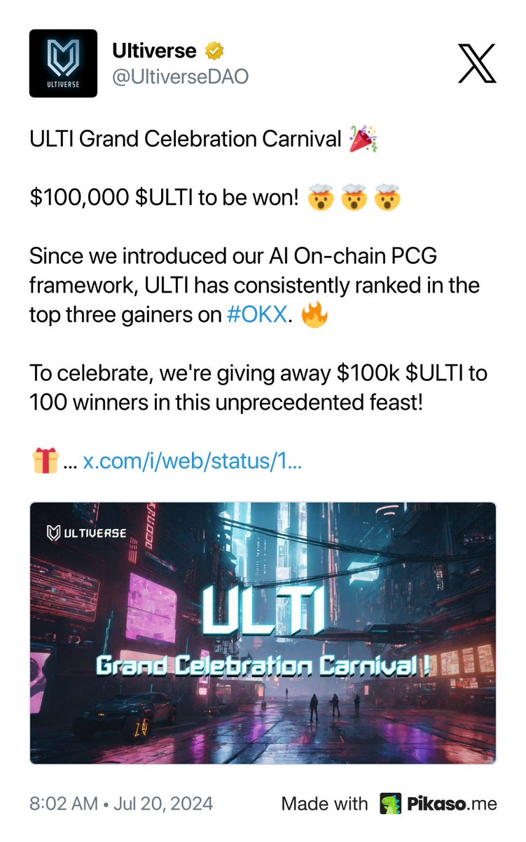 kuderyy's tweet photo. @UltiverseDAO ULTI's ascent continues, marking a 3-day streak in OKX's Top 3 gainers! 🔥 https://t.co/90OpejXbMv