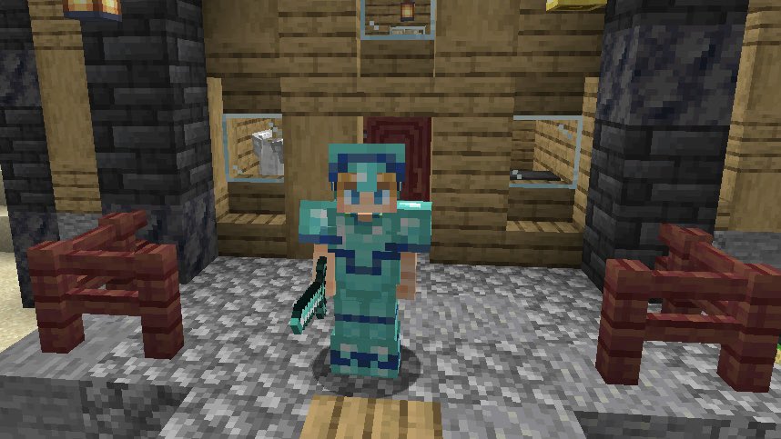 twigyts's tweet photo. omg just got my first ever full set of diamond armor by myself on my rediscovering minecraft world! new vid coming soon!!, https://t.co/YapJpO7F32