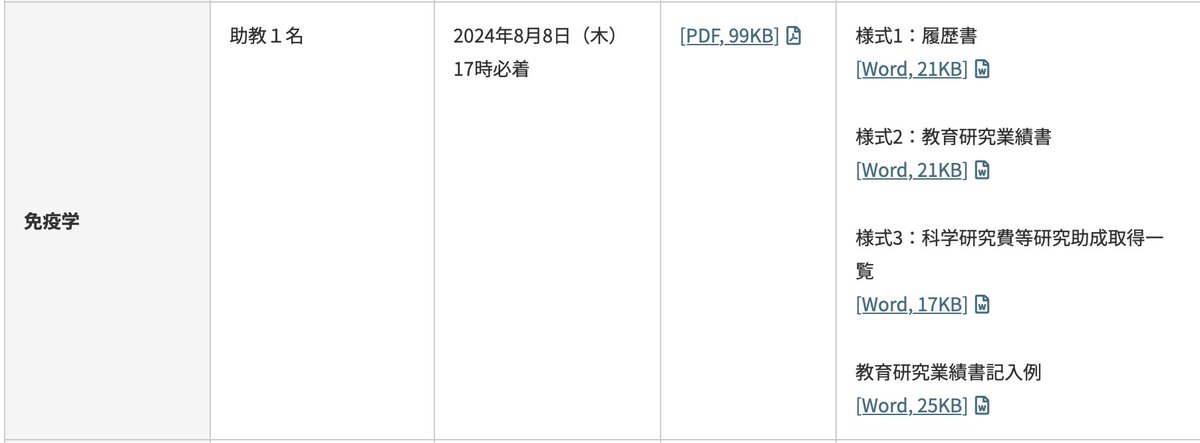 富山大学免疫学講座では助教の公募も行なっています。お気軽に私までご連絡ください。u-toyama.ac.jp/outline/other-…　＃富山大学　#免疫学　#助教　＃公募