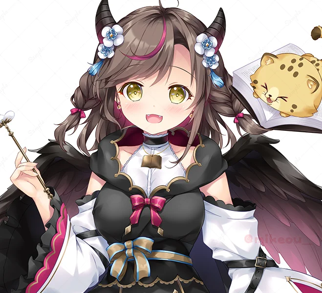 三雲みのり様()の悪魔のお姿を描かせて頂きました!これからのご活躍応援しております。衣装デザインはLeticia様()ありがとうございました 