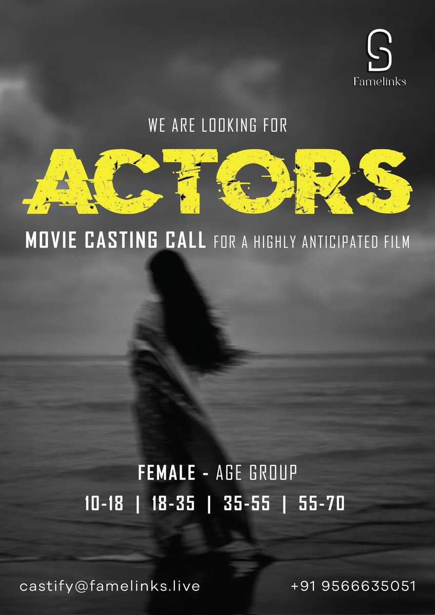Dirvijaygokul's tweet photo. Movie Casting call for a highly anticipated film, Female friends use this opportunity!
#FameLinks https://t.co/vsyjLOuXUr